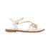 Sandali bianchi con borchie piatte da donna Lora Ferres, Donna, SKU w041001138, Immagine 0